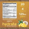 Perk Hydrate Electrolyte Stickpacks Pina Colada Flavored (20 Packets) - Coconut Water, CDP-Choline, L-Theanine, Gluten-Free - 2 of 4