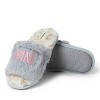 Dearfoams Kid's Girls Lana Fuzzy Slide Slipper - 2 of 4