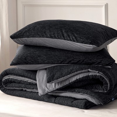 Bedsure 3-Piece Cooling & Warm Reversible Bed Set – Soft & Breathable Bedding for All Seasons, Charcoal Black, King Size (102"x90") — фото 7