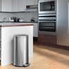 iTouchless Step Pedal Kitchen Trash Can with AbsorbX Odor Filter and Removable Inner Bucket 8 Gallon Semi-Round Stainless Steel - 2 of 4