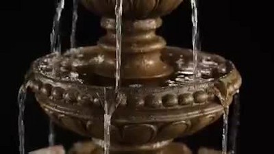 Sag Harbor Rustic Stone 66" Outdoor Floor Water Fountain with LED Light