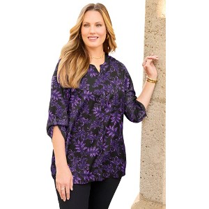 Catherines Petite Breezeway Georgette Blouse - 1 of 4