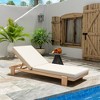 Christopher Knight Home Tobias Patio Adjustable Acacia Wood Chaise Lounge with Water-Resisiant Cushion - 2 of 4