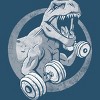 Men's Design By Humans T-Rex Can Lift Dumbells By Snazzygaz T-Shirt - 2 of 4