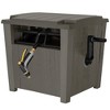 Suncast Farmington Smart Tube Weatherproof Outdoor Hideaway Standard Garden Hose Storage Pot Container with Brass Connections, Stoney (2 Pack) - 4 of 4