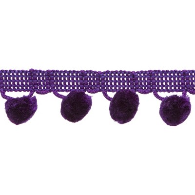 Simplicity Ball Fringe 1-1/8"X12yd-Purple