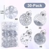 Aoibox 30pcs 60mm Silver Clear Shatterproof Christmas Ornaments Set Crystal Baubles for Tree Indoor Outdoor Holiday Party Decor - 2 of 4