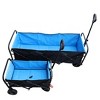 VYNXARIA Big large capacity Folding cart Extra Long Extender Wagon Cart Folding Wagon Garden Shopping Beach Cart (black + blue) - 3 of 4