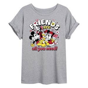 Women's - Disney - Friends Are All You Need Oversized Graphic T-Shirt - 1 of 4