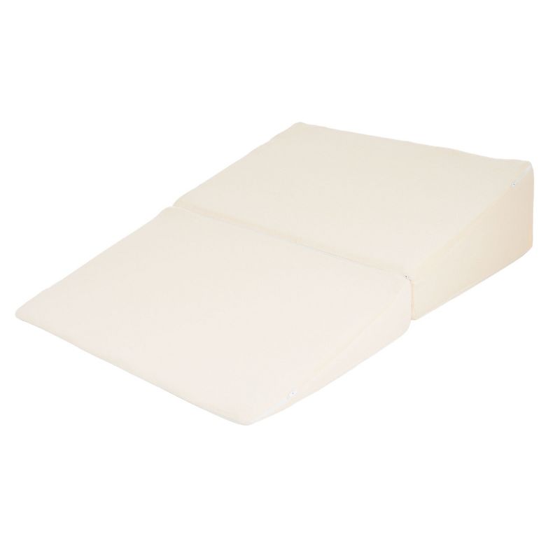 Hastings Home Folding Wedge Pillow With Memory Foam Filling and Cover - Ivory, 2 of 9