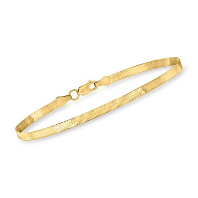 Pure Collection by Ross-Simons 3mm 14kt Yellow Gold Herringbone Bracelet