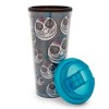 Silver Buffalo Disney The Nightmare Before Christmas Jack Sugar Skull Plastic Travel Tumbler - 2 of 4
