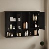 Mshliw 41" Wall Mounted Medicine Cabinet with Mirror & Open Shelves, Modern Bathroom Storage Cabinet with Adjustable Shelf & 3 Doors - 4 of 4