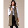 INSPIRE CHIC Women's Long Casual Sleeveless Zippered Hooded Down Puffer Vest - 2 of 4