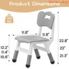 Children Age 2-8 Adjustable Kids Chair (2pcs), 3 Level Height Adjustable Toddler Chair, Plastic Indoor Outdoor Child Chair - 2 of 4