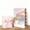 Bows And Sparkles XL 'Happy Birthday' Rainbow Gift Bag with Tag Pink - 2 of 3