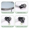 Kumasinova Modern Small Round Coffee Table,2-Tier Movable End Table with Wheels,Side Table for Living Room,Bedroom,Silver Gray - 4 of 4