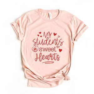 My Students Are Sweet Hearts - Women's Short Sleeve Graphic T-Shirt - 1 of 4