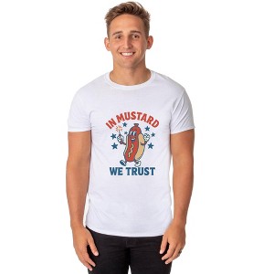 Fourth Of July Men's In Mustard We Trust Hot Dog Funny T-Shirt - 1 of 4