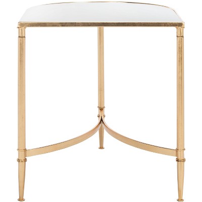 Nevin Gold Mirrored Curved Accent Table