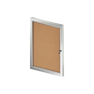 Azar Displays Enclosed Cork Bulletin Board w/ Lock & Key - 1 of 4