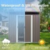 Coolbibila Outdoor Storage Shed With Window, 6Ft X 5Ft  Storage Sheds Metal With Weatherproof Design, Tool Sheds With Pad-Lockable Sliding Doors - 3 of 4