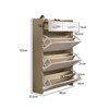 SKRAN Shoe Cabinet for Entryway,4 Tier Wood Flip Down Shoe Rack with 3 Doors 2 Drawers, Slim Shoe Storage Cabinet for Hallway - 3 of 4