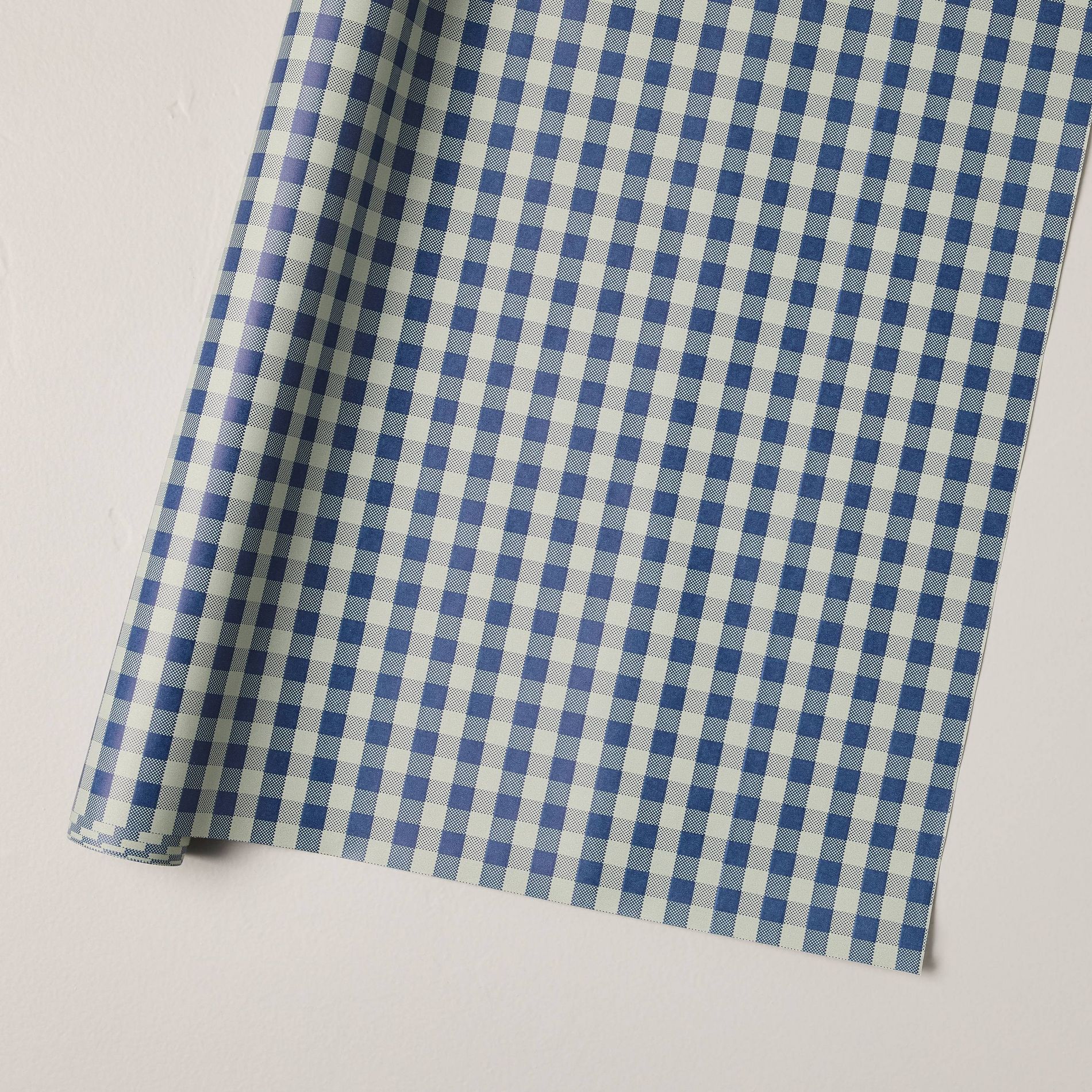 145"x30" Wide Gift Wrap Blue Gingham - Hearth & Hand™ with Magnolia