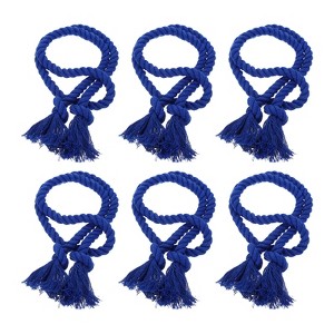 Unique Bargains Hand-Woven Decorative Tassel Rope Curtain Tiebacks 30" - 1 of 4