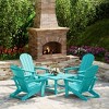 WestinTrends Malibu 5-Piece HDPE Adirondack Chair Outdoor Patio Square Table Conversation Set - 2 of 4