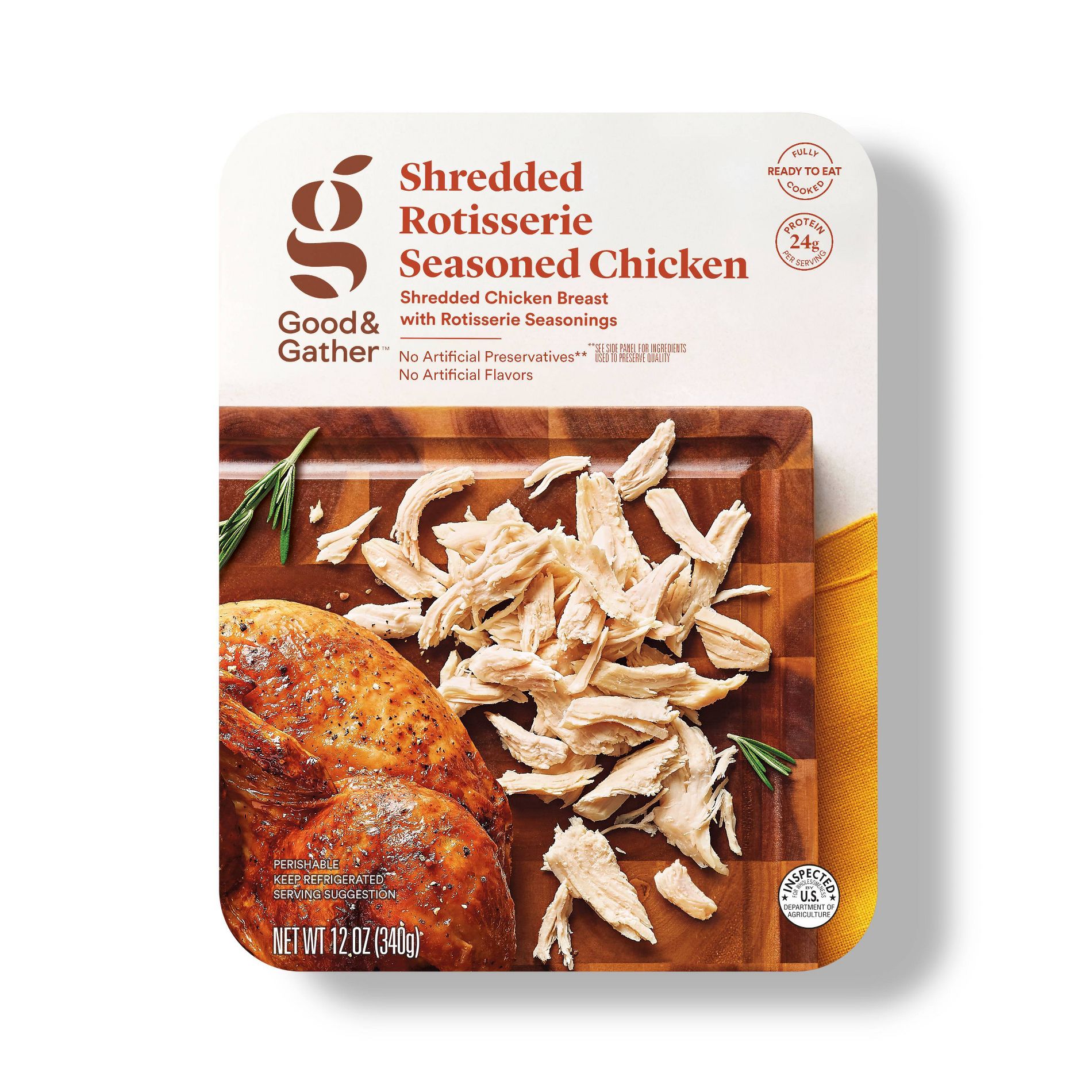 Shredded Rotisserie Seasoned Chicken - 12oz - Good & Gather™