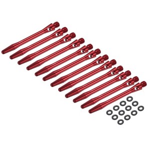 Unique Bargains 2BA Thread Aluminum Dart Shafts with Rubber Rings for Steel Tip 12 Pcs - 1 of 4