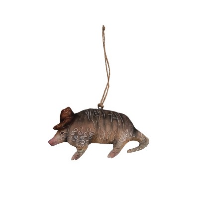 Gallerie II Armadillo Western Tin Holiday Christmas Xmas Ornament