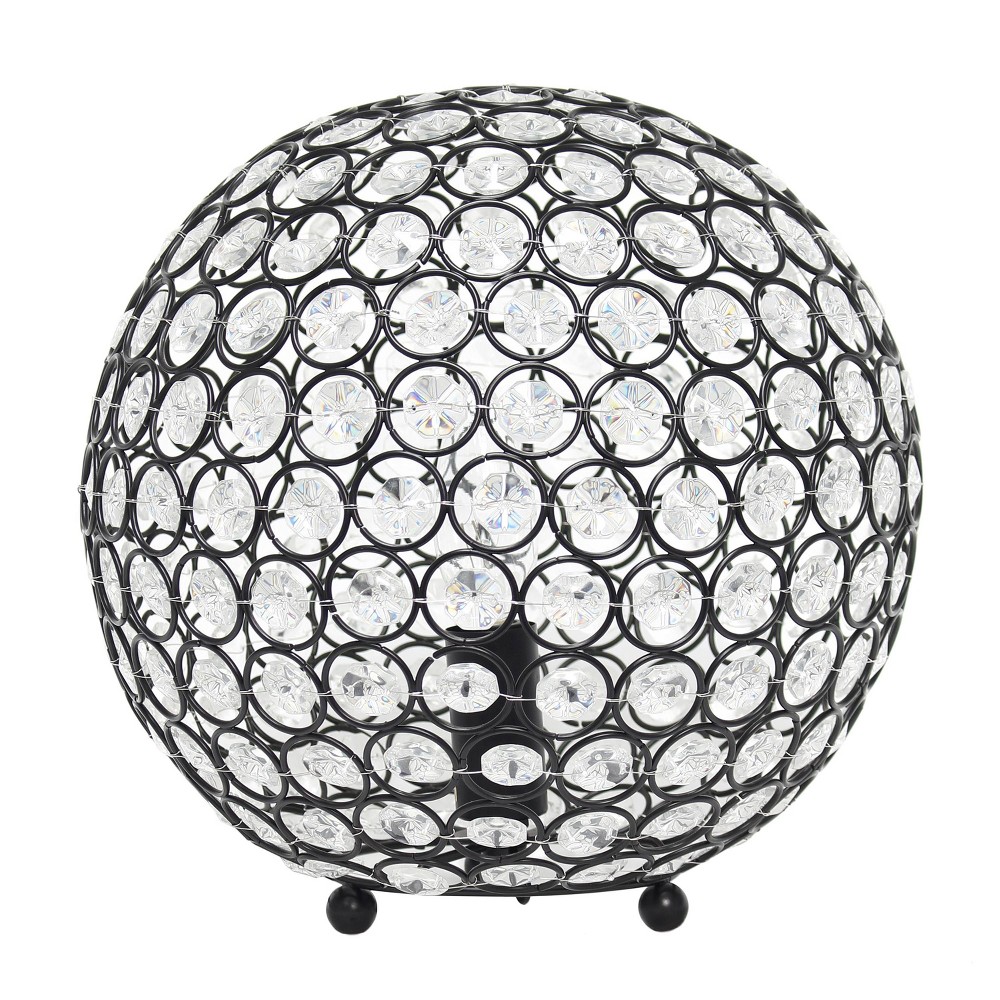 Photos - Floodlight / Garden Lamps 10" Elipse Crystal Ball Sequin Table Lamp Bronze - Elegant Designs