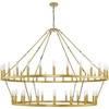 Modern Wagon Wheel Chandelier 2 Tier Farmhouse Chandeliers,Ceiling Pendant Light Fixture for Kitchen Entryway Dining Living Room - 2 of 4