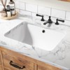Undermount Bathroom Sink, Bathroom Vessel Sinks, Ceramic Lavatory Vanity Vessel Sink with Overflow - 4 of 4