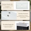 LOVMOR 21.6 inch Modern Floating Bathroom Vanity with Ceramic Basin - Perfect for Small Bathrooms, Right side storage - 2 of 2