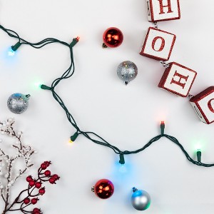 Northlight LED Wide Angle Christmas Lights - Multi-color - 33' Green Wire - 100ct - 1 of 4