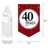 Big Dot of Happiness We Still Do - 40th Wedding Anniversary Party Bunting Banner - Ruby Party Decorations - Happy Anniversary - 2 of 4