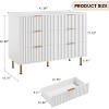 Fluted 6-Drawer Dresser 47.2" Wide - Deep Drawer Storage Cabinet, Modern Double Dresser & TV Stand for Bedroom to Kids Room - 2 of 4