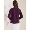 INSPIRE CHIC Women's Collarless Long Sleeve One Button Blazer - 4 of 4