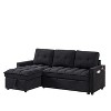 NicBex Couches for Living Room Pull-out L-Shaped Sectional Sofa Bed Comfy Reclining Sofa with charging ports and Storage - 3 of 4