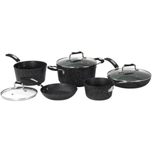 Starfrit 8-Piece Cookware Set with Bakelite Handles in Black - 1 of 4