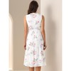 INSPIRE CHIC Women's Sleeveless V-Neck Midi Swing Dresses - 3 of 4