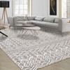 Faux Wool Boho Vintage Floral Printed Area Rug Ultra Thin Low Pile Machine Washable Stain Resistant Non Shedding Pet Friendly Floor Rug with Non Slip - 3 of 4