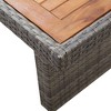 vidaXL Outdoor Dining Table Garden Patio Table Solid Wood Acacia PE Rattan - 3 of 4