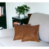 HomeRoots 18 X 18 Brown Cowhide Throw Pillow - 2 of 4