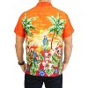 LA LEELA Mens Hawaiian Shirts Short Sleeve Button Down Shirt Men's Tropical Casual Holiday Party Caribbean Shirts for Men XS Long Tailed Macaw Orange - 2 of 4