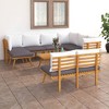 vidaXL Patio Lounge Set Sectional Sofa Set with Cushions Solid Wood Acacia - 2 of 4