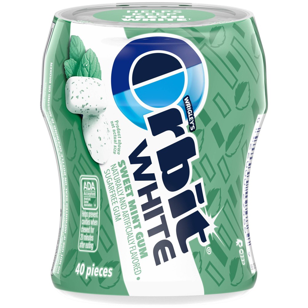 Orbit White Sweet Mint Sugar Free Chewing Gum - 40ct Bottle